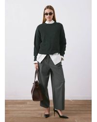 Mango - Straight-Fit Pleated Trousers - Lyst