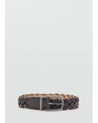 Mango - 100% Braided Leather Belt - Lyst
