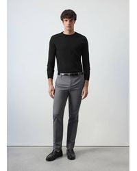 Mango - Pantalon Dublino Chino Slim-Fit Gris Foncé - Lyst