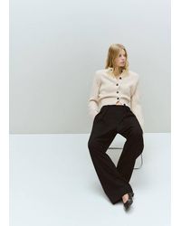 Mango - Knitted Button Cardigan - Lyst