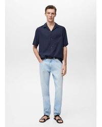 Mango - Lyocell Shirt With Pocket - Lyst
