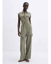 Mango - Cargo Jumpsuit With Pockets - Lyst