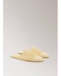 Mango - Crochet Mule Slippers - Lyst