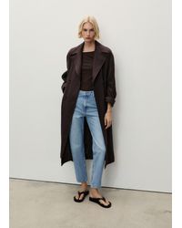 Mango - Jean Mom2000 Mom Taille Haute Bleu Moyen - Lyst