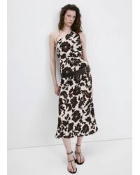 Mango - Asymmetrical Floral-Print Dress - Lyst