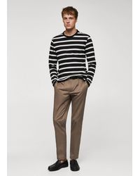 Mango - Striped Long Sleeves T-shirt - Lyst