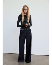Mango - Ribbed Knit Jumper With Contrast Edging - Lyst