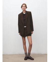 Mango - Checked Asymmetric Skirt - Lyst