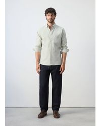 Mango - Lightweight Oxford Shirt 100% Cotton Regular Fit - Lyst
