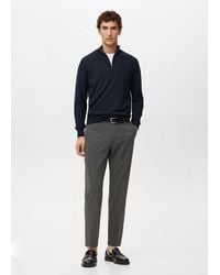 Mango - 100% Merino Wool Zip-Neck Sweater - Lyst