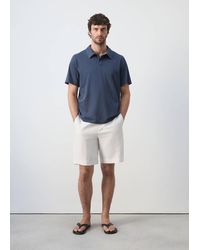 Mango - Plain 100% Cotton Polo - Lyst