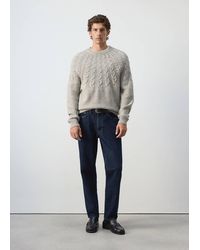 Mango - Cable-Knit Wool-Blend Jumper - Lyst