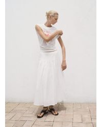 Mango - Printed Cotton-Blend T-Shirt - Lyst