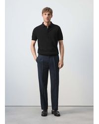 Mango - 100% Cotton Fine Knit Polo - Lyst