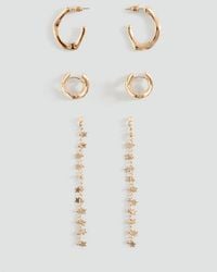 MANGO TEEN - Pack Of Combined Earrings - Lyst
