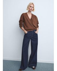 Mango - Low-Rise Wideleg Jeans - Lyst