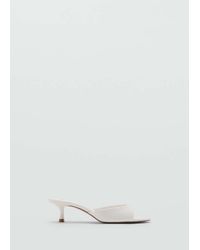 Mango - Kitten-Heel Sandals With Strap - Lyst