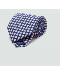 Mango - 100% Silk Tie With Floral Print - Lyst