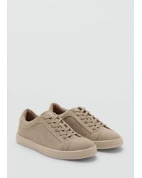 Mango - Suede Trainers - Lyst