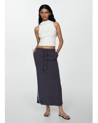Mango - Parachute Skirt With Side Zip Dark - Lyst