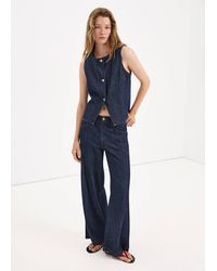 Mango - Buttoned Denim Gilet - Lyst