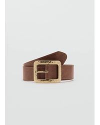Mango - Square Buckle Belt - Lyst