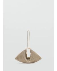 Mango - Multi-Position Rhinestone Clutch Bag - Lyst
