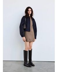 Mango - Short-Sleeved Knitted Dress - Lyst