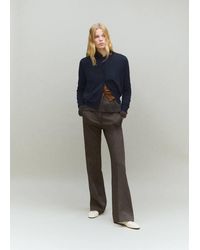 Mango - Chunky-Knit Wool-Blend Cardigan - Lyst