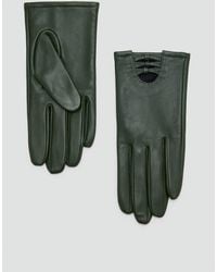 Mango - Leather Gloves With Bow Detail - Lyst