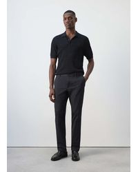Mango - Barna Slim-Fit Twill Chino Trousers - Lyst