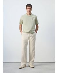 Mango - 100% Cotton T-Shirt With Embroidered Detail - Lyst