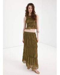Mango - Draped Crop Top - Lyst