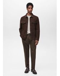 Mango - Slim-Fit Pleated Cool Wool Trousers - Lyst