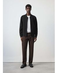 Mango - Cotton-Blend Bomber Jacket - Lyst