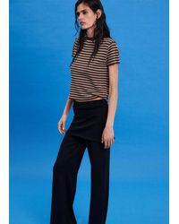 Mango - Short-Sleeved Ribbed Sweater - Lyst