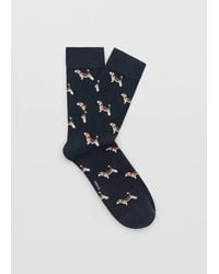Mango - Dog-Print Cotton Socks - Lyst