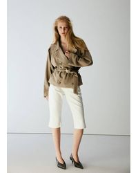 Mango - Fitted Trench With Belt - Lyst