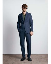 Mango - Slim Fit Trousers 100% Vitale Barberis Canonico Wool - Lyst