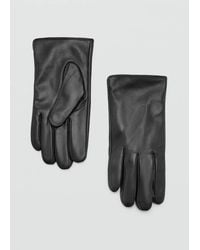 Mango - Leather Gloves - Lyst