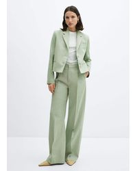 Mango - Cropped Blazer With Buttons Pastel - Lyst
