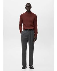 Mango - Wool-Blend Rib-Knit Sweater - Lyst