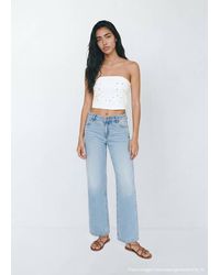 MANGO TEEN - Bandeau Top With Bead Detail - Lyst