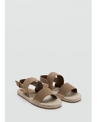 Mango - 100% Leather Sandals With Buckle Straps - Lyst