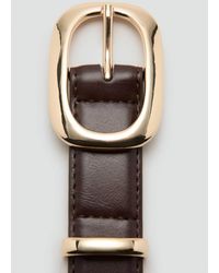 Mango - Square Buckle Belt - Lyst