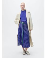 Mango - Short-Sleeved Fine-Knit Sweater - Lyst
