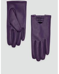 Mango - Lederhandschuhe Mit Schleifendetail - Lyst