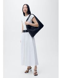 Mango - Cotton T-Shirt With Contrasting Trim - Lyst
