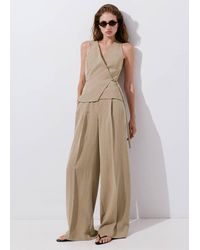 Mango - Combinaison Cache-Caur Combiné Lyocell Marron Moyen - Lyst