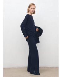 Mango - Boat-Neck Knitted Sweater - Lyst